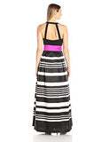 Ballgown With Stripe Skirt, Black/Ivory, 8
