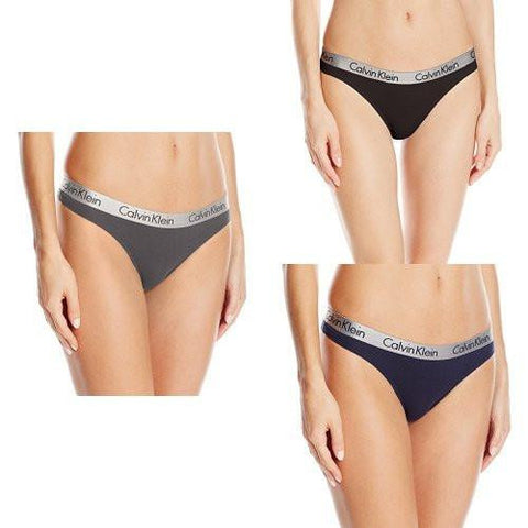 3 Pack Logo Thong Panty Ashford Greyblackocean Floor Medium