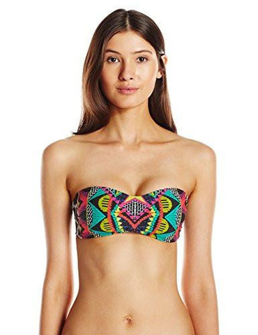 Africana Molded Cup Bandeau Bikini Top Multi 4