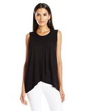 Asymmetric Overlay Tank, Black, Xl