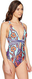 Balinese Batik Cross Back One Piece Swimsuit Multimulti 8
