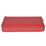 Diamante Leather Zip Wallet Tabasco Red 368177