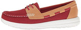Jocolin Vista Boat Shoe Red Perforated Microfiber 8 M Us