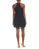Lace CutAway Halter Swwing, Navy Multi, 8
