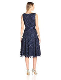 VNeck Midi Dress With Tie Sash, Navy, 16