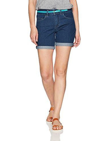 Riders By Lee Indigo 6Denim Cuffed Short With Belt Blue Suede 10A