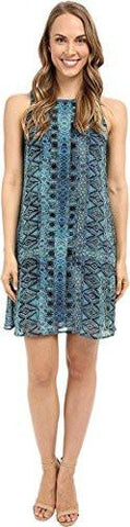Karen Kane Sheer DiamondTile Dress, Print, XLarge