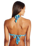 Corsica Sexy Bucklefront Halter Swimsuit Bikini Top Turquoise 10