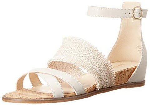 Nine West Vernell Leather Wedge Sandal Off White 95 M Us