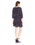 Ls Sakura Flr Dress, Navy, 4