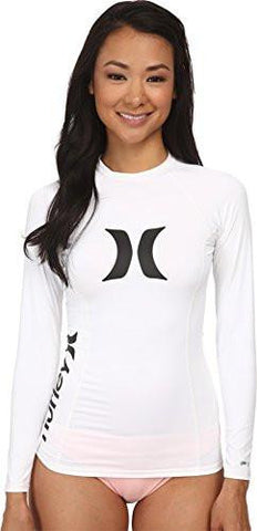 Hurley One & Only L/S Rashguard White Swimsuit Top