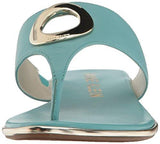 Gia Leather Flipflop Turquoise 8 M Us