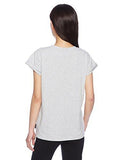 Pop Lines Crew Neck Crop Top Melange Grey M