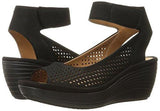 Reedly Salene Wedge Sandal Black Nubuck 75 M Us