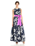 Ballgown With Sash, Navy/Ivory, 12