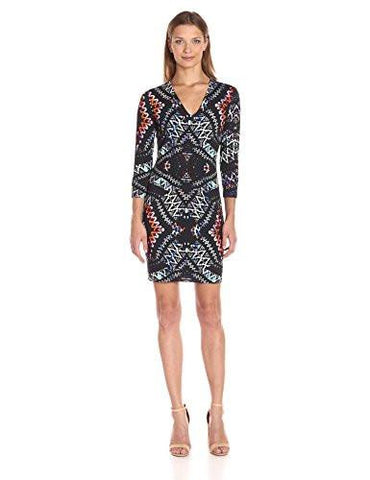 Abstract Kaleidoscope Sheath Dress, Print, Large
