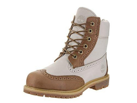 6 Inch Premium Brogue Tanoff White Boot 85 Us