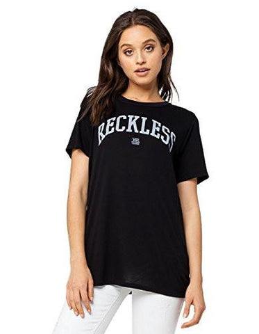 Young & Reckless Reckless Boyfriend Tee, Black, Medium