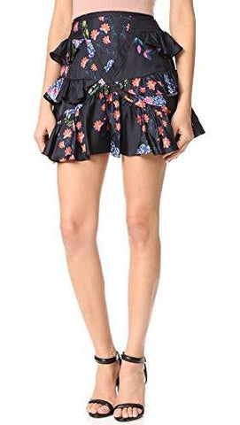 Multi Ruffle Skirt, Black, 2