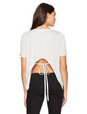 Bcbgeneration Tie Back Knit Top Light Heather Grey Xxsmall