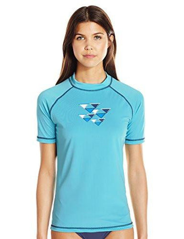 Kanu Surf Gillian Upf 50 Sun Protective Short Sleeve Rashguard Aqua M