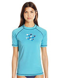 Kanu Surf Gillian Upf 50 Sun Protective Short Sleeve Rashguard Aqua M
