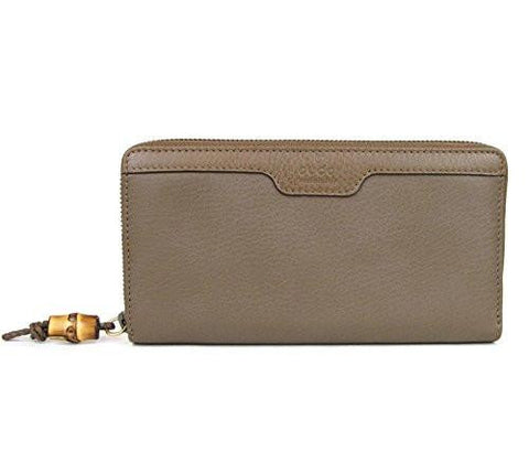 Leather Wallet Around Zip Hip Bamboo Clutch 339178 Maple Brown