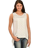 Sleeveless Lace Top Cream Large