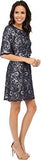 Wide Elbow Sleeve Fit And Flare Navy 10