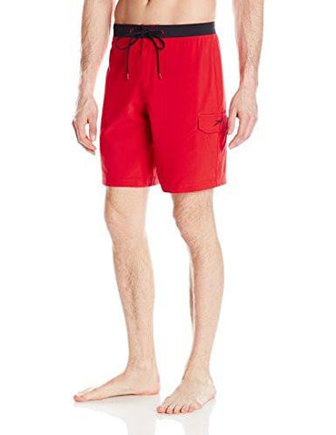 Speedo Stretch Tech Boardshort Workout & Swim Trunks Atomic Red Size 30