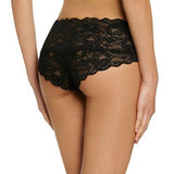 Never Say Never Naughtie Open Gusset Hotpant Panty, Black, Small/Medium