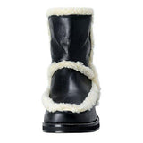 Maison Margiela Mm6 Leather Fur Trimmed Boots Shoes Us 7 It 37;