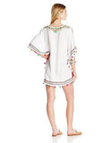 Paisley Embroidery Caftan Cover Up Whitewhite S