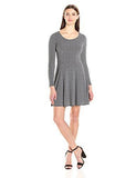 Geo Diamond Flared Godet Dress, Black Off/White, S