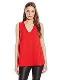 Karen Kane Sleeveless DrapedBack Top, Fire, Small