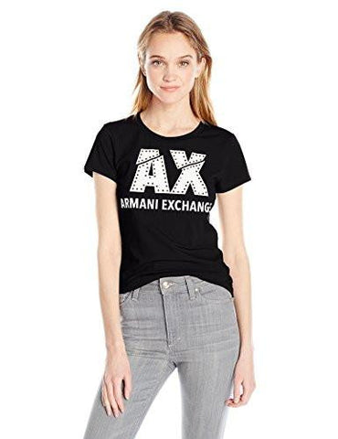 Ax Broken Logo Crew Neck Jersey Tshirt Black Small