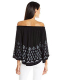 Karen Kane Printed Off The Shoulder Top, Black, S