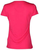 Crafted W/ Pride Rounded V Neck Tee Tshirt In Raspberry Small, Raspberry