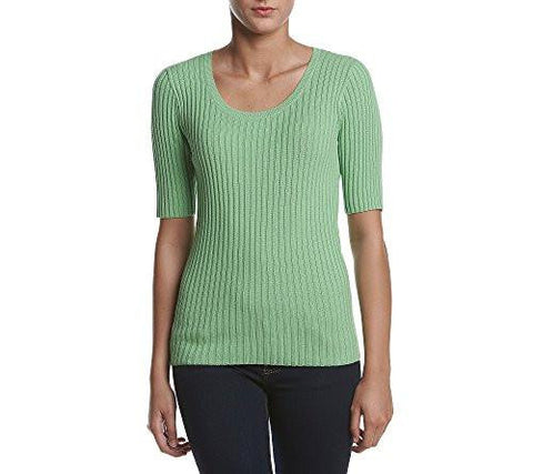 Ribbed Elbow Sweater Lawn Green Medium