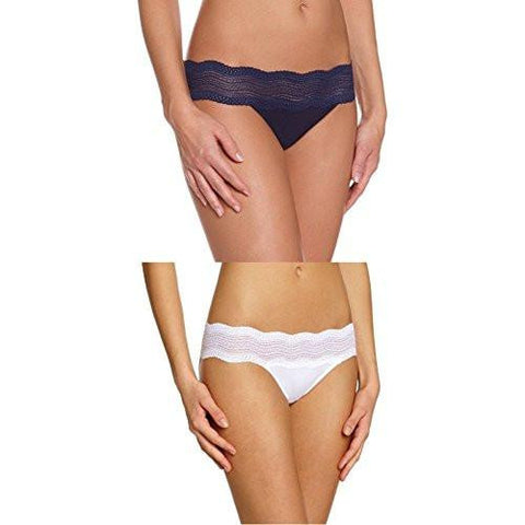 Dolce Bikini Panty, Navy Blue/White, Large
