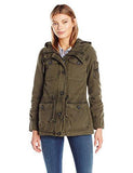 Cotton Four Pocket Hooded Field Jacket, Army Green, S