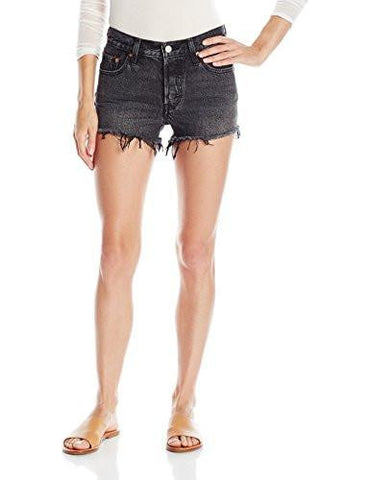Levis 501 Short Black Abyss 98% 2% Elastane 26 Us 2