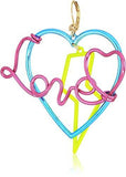 Harlem Blue And Crystal Heart Drop Earrings