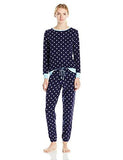 Microfleece Slouchy Pj Set, Royal Dot Navy Seals, Medium