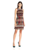 Karen Kane Border Halter Dress, Print, Medium