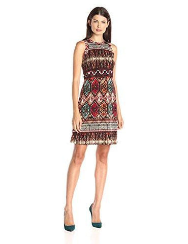 Karen Kane Border Halter Dress, Print, Medium
