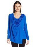 Asymmetric Drape Top, Bright Blue, S