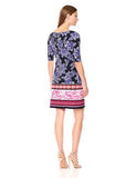 Printed Shift Dress, Navy, 14