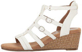 Aerosoles Sparkle Wedge Sandal White 7 M Us