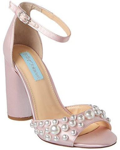 Blue By SbCara Dress Sandal, Blush Satin, 9 M Us